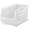 Quantum Storage Systems 60 lb Hang & Stack Storage Bin, Polypropylene, 8 1/4 in W, 9 in H, 18 in L, Clear QUS265CL