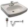 Zurn Bathroom Sink Kit, Wal, White, 19-1/2 In. L Z5354.119.1.07.00.00