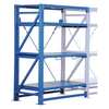 Vestil Roll Out Shelving, 32"D x 54"W x 80"H, 3 Shelves, Blue VRSOR-A-114