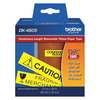Brother Removable Label, Black/Yellow, Labels/Roll: Continuous DK4605
