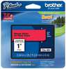 Brother Adhesive TZ Tape (R) Cartridge 15/16"x26-1/5ft., Black/Red TZe451