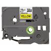 Brother Adhesive TZ Tape (R) Cartridge 0.70"x26-1/5ft., Black/Yellow TZe641