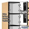 Salsbury Industries Box Locker, 36" W, 18" D, 76" H, (3) Wide, (18) Openings, Maple 36368MAP
