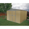 Zoro Select 492 cu ft Steel Outdoor Storage Shed, Beige 13X112