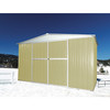 Zoro Select 492 cu ft Steel Outdoor Storage Shed, Beige 13X112