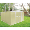 Zoro Select 492 cu ft Steel Outdoor Storage Shed, Beige 13X112