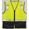 Kishigo Vest, BlackBottom, Class 2, Lime, 2XL-3XL 1509-2X-3X