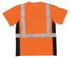 Kishigo T-Shirt, Black Sided, Class 2, Orange, 3XL 9115-3X