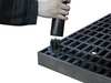 Structural Plastics Freestanding Plastic Shelving Unit, Open Style, 24 in D, 36 in W, 27 in H, 2 Shelves, Black ST3624B