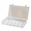 Durham Mfg Compartment Box with 13 compartments, Plastic, 1-3/4" H x 10-13/16 in W SP13-CLEAR