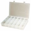 Durham Mfg Compartment Box with 18 compartments, Plastic, 2 5/16 in H x 13-1/8 in W LP18-CLEAR