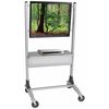 Mooreco Mobile Flat Panel TV Cart, 1 Shelf, Silver 27544