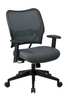 Office Star Desk Chair, Fabric, 18.56" to 22-3/4" Height, Adjustable Arms, Gray 13-V44N1WA