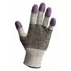 Kleenguard G60 Purple Nitrile Cut Resistant Gloves, Grey/Black, Purple Fingertips, Ambidextrous, LG, 1 Pair 97432