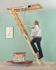 Louisville Attic Ladder, Wood, 8 ft. 3/4" to 10 ft. Ceiling Height Range, 250 lb. Load Capacity, ANSI Type I L224P
