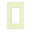 Lutron Designer Wall Plates, Number of Gangs: 1 Gloss Finish, Almond CW-1-AL