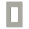Lutron Designer Wall Plates, Number of Gangs: 1 Gloss Finish, Gray CW-1-GR