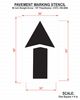 Rae Pavement Stencil, 60 in, Strght Arrow, 1/8 STL-108-4060