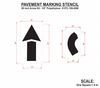 Rae Pavement Stencil, 60 in, Arrow Kit, 1/8 STL-108-4068