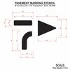 Rae Pavement Stencil, 90 in, Arrow Kit, 1/16 STL-116-4090