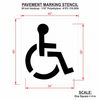 Rae Pavement Stencil, 39 in, Handicap, 1/16 STL-116-3039