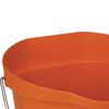 Vikan 3 gal. Round Hygienic Bucket, 12-3/4" H, 12 4/5 in Dia, Orange, Polypropylene 56867