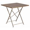 Flash Furniture 28" Square Gold Steel Folding Patio Table CO-1-GD-GG