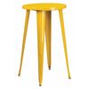 Flash Furniture 24" W, 24" L, 41" H, Galvanized Steel, Rubber Top, Yellow CH-51080-40-YL-GG