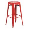 Flash Furniture 30" High No Back Red Metal Barstool Square Seat CH-31320-30-RED-GG