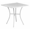 Flash Furniture 28" Square White Steel Patio Table - Event Table CO-5-WH-GG