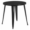 Flash Furniture Round 30" W, 30" L, 29.5" H, Metal Top, Black CH-51090-29-BK-GG