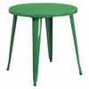 Flash Furniture Round 30" W, 30" L, 29.5" H, Metal Top, Green CH-51090-29-GN-GG