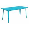 Flash Furniture Rectangle 31.5" W X 63" L X 29.5" H, Metal, Blue ET-CT005-CB-GG