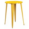 Flash Furniture 30" W, 30" L, 41" H, Metal Top, Yellow CH-51090-40-YL-GG