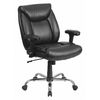 Flash Furniture Black Task Office Chair, 29 in W 29" L 42-3/4" H, Adjustable Padded, Leather Seat, Hercules Series GO-2073-LEA-GG