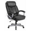 Flash Furniture Black Office Chair, 28 1/2 in W 35" L 49-1/2" H, Padded, Leather Seat, Hercules Series GO-1850-1-LEA-GG