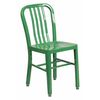 Flash Furniture Gael Commercial Grade Green Metal Indoor-Outdoor Chair CH-61200-18-GN-GG