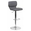 Flash Furniture Gray Vinyl Barstool, Adj Height, Seat Height Range: 25" to 33-1/2" CH-132330-GY-GG