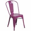 Flash Furniture Stackable Chair, 20"L33-1/2"H, ContemporarySeries ET-3534-PUR-GG