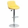 Flash Furniture Yellow Vinyl Barstool, Adj Height CH-82028A-YEL-GG
