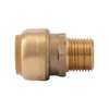 Sharkbite Push-to-Connect, Threaded Male Reducing Adapter, 3/4 in Tube Size, Brass, Brass U138LF