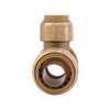 Sharkbite Push-to-Connect Reducing Tee, 3/4 in x 3/4 in x 1/2 in Tube Size, Brass, Brass U412LF
