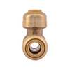 Sharkbite Push-to-Connect Tee, 1/4 in Tube Size, Brass, Brass U358LF