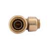 Sharkbite Push-to-Connect Elbow, 1/2 in x 3/8 in Tube Size, Brass, Brass U272LF