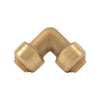 Sharkbite Push-to-Connect Elbow, 1/4 in Tube Size, Brass, Brass U244LF