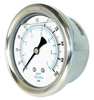 Pic Gauges Pressure Gauge, 0 to 60 psi, 1/8 in MNPT, Stainless Steel, Silver 202L-158D