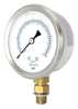 Pic Gauges Pressure Gauge, 0 to 3000 psi, Number 4 SAE, Stainless Steel, Silver 201L-25XP-SAE4