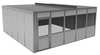 Porta-King 4-Wall Modular In-Plant Office, 8 ft H, 20 ft W, 20 ft D, Gray VK1STL 20'X20' 4-WALL