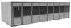 Porta-King 4-Wall Modular In-Plant Office, 8 ft H, 32 ft W, 12 ft D, Gray VK1STL 12'X32' 4-WALL
