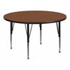 Flash Furniture Round Activity Table, 48" X 48" X 25.25", Laminate Top, Wood Grain XU-A48-RND-OAK-H-P-GG